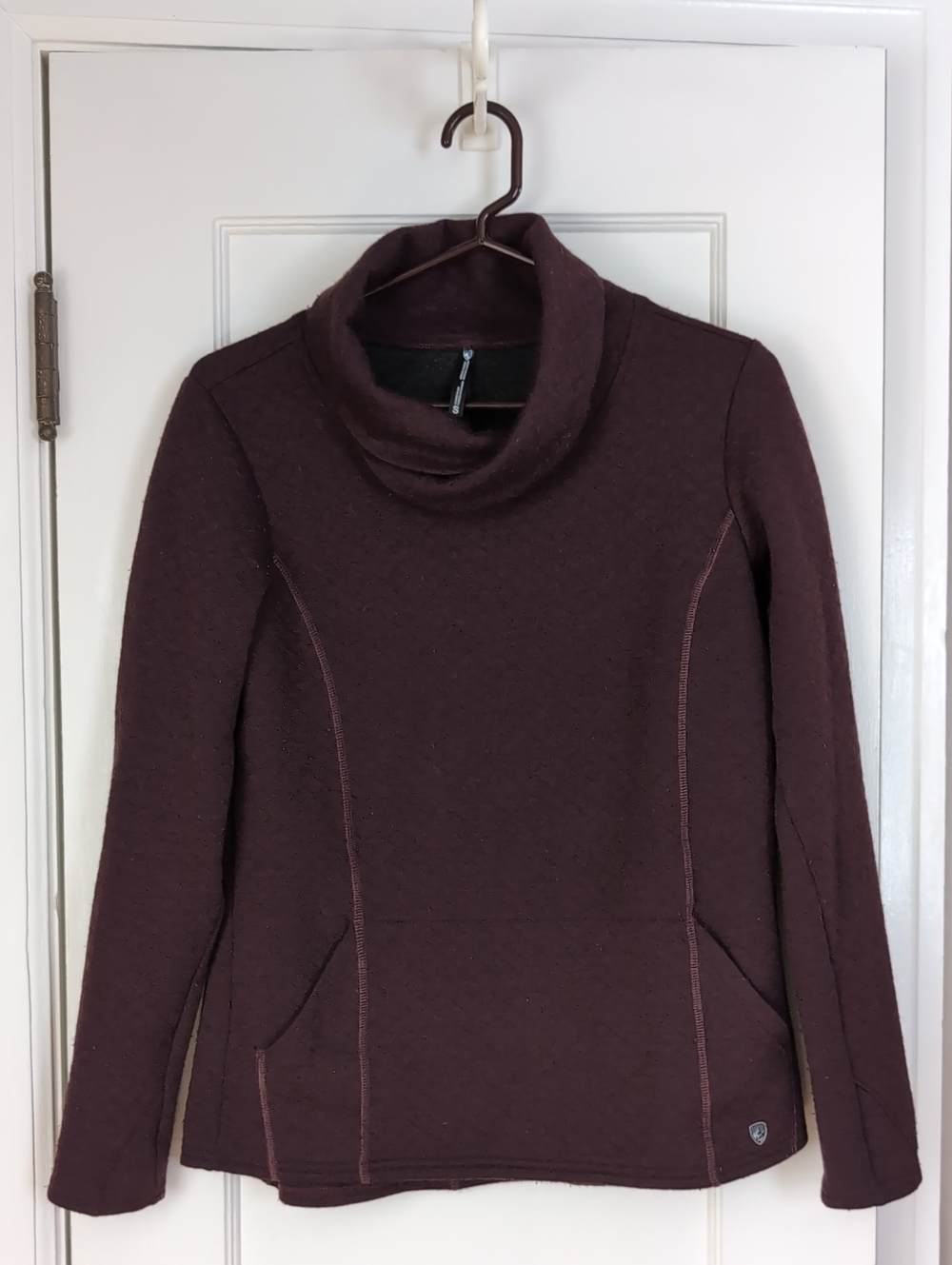 Kuhl Women's Cowl Neck Pullover Sweater in Deep Plum, Small